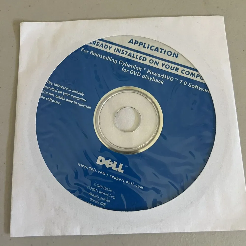 DELL Drivers and Utilities DVD for Reinstalling Cyberlink PowerDVD 7.0 Software